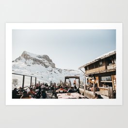 Dolomite Ski Resort | The definition of Mountaintop Après-ski definition | Norther Italy travel prints Art Print