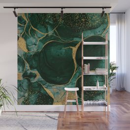 Gold and Emerald Marble I Wall Mural
