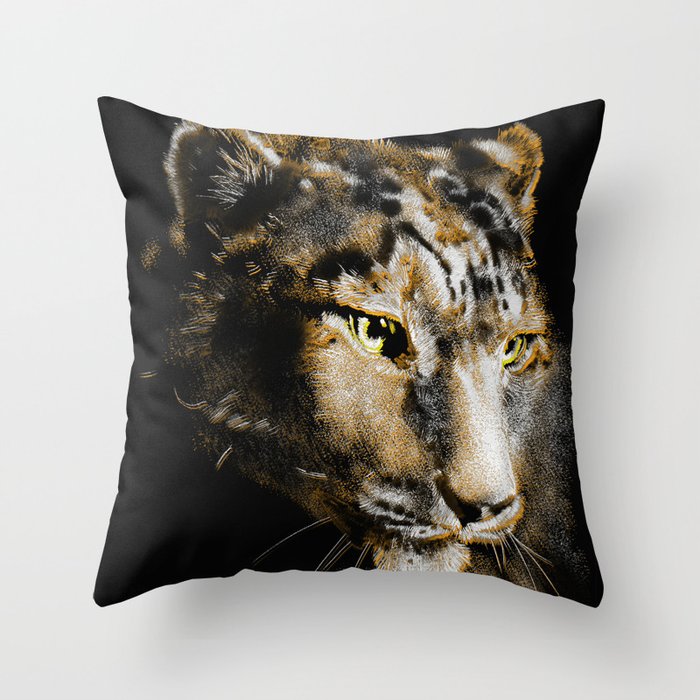 big cat Throw Pillow