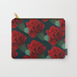 red flowers pattern Carry-All Pouch