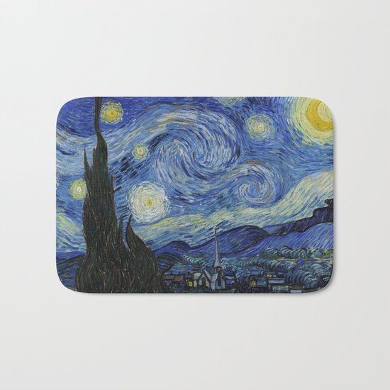 Starry Night by Vincent van Gogh Bath Mat