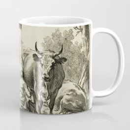 Cornelis Visscher - Woman Milking A Cow (n.d.) Coffee Mug
