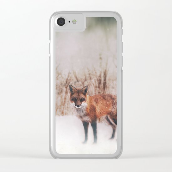 Winter Visitor Clear iPhone Case