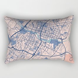 Austin - Texas Breezy City Map Rectangular Pillow