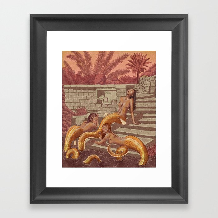 Ambar Nile Mermaid Framed Art Print