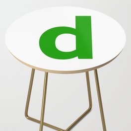 letter D (Green & White) Side Table
