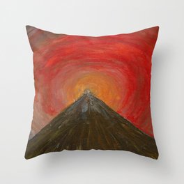 Pathways of Red Throw Pillow | Energy, Abstract, Red, Path, Painting, Trial, Yellow, Life, Emtion, Pathway 