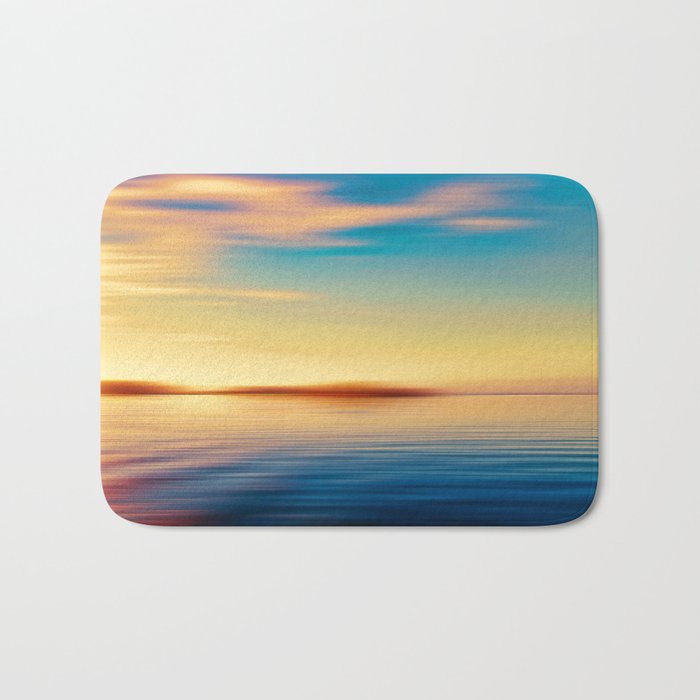Sunset Seascape Island Bath Mat