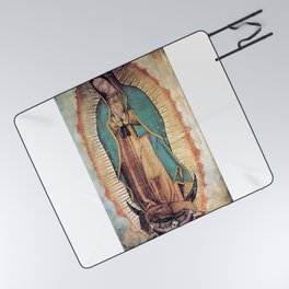 Original Picture of Our Lady of Guadalupe Picnic Blanket