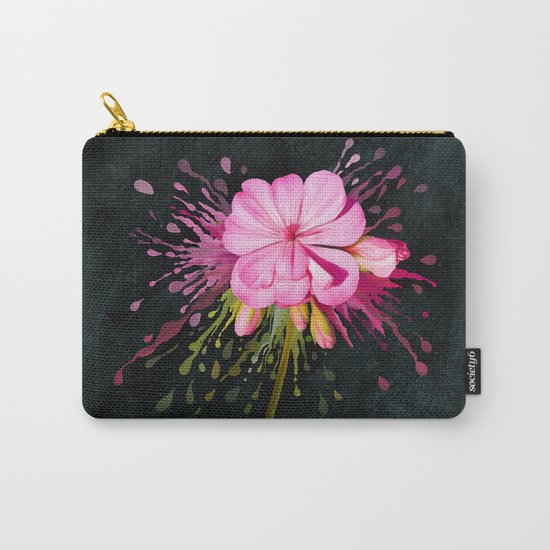 Color Eruption On Distressed Dark Carry-All Pouch