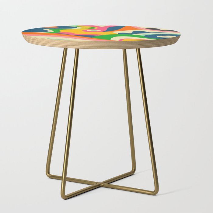 Colorful Mid Century Abstract  Side Table