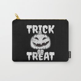 Trick Or Treat Halloween Pumpkin Quote October 31 Carry-All Pouch