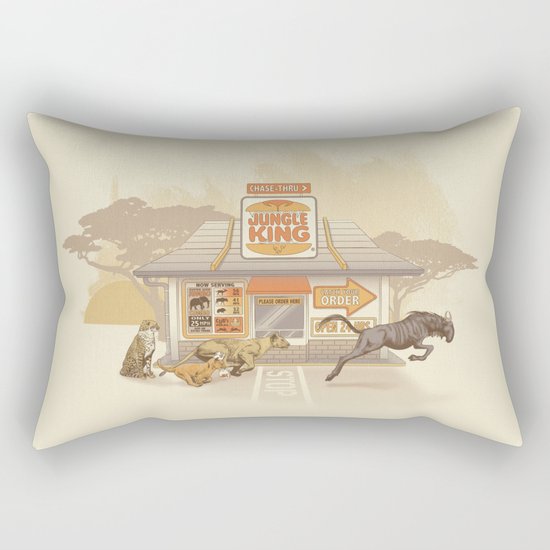 Fast Food (Jungle King) Rectangular Pillow