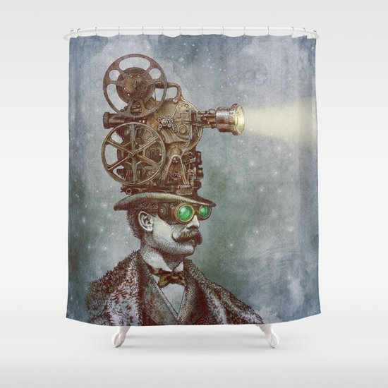 The Projectionist (colour option) Shower Curtain