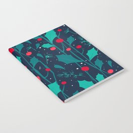 Christmas Plants and Fruits Pattern Notebook