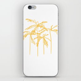 PalmTree - Yellow Minimalistic Line Art Design Pattern iPhone Skin