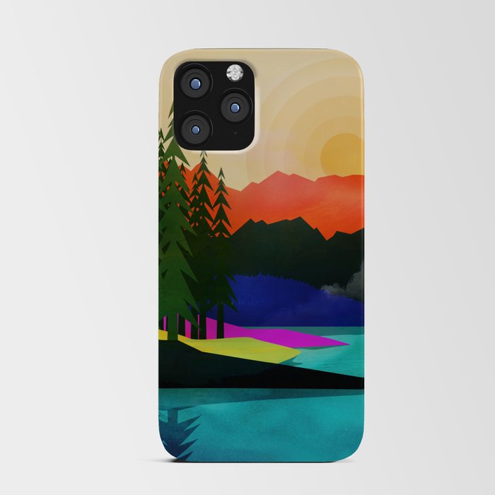 Setting Sun near the Peaceful River iPhone Card Case