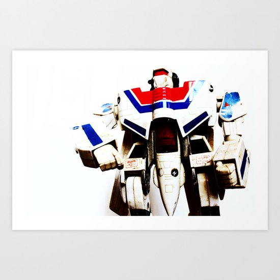 Let's fight like robots Art Print