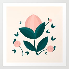 Pink flower Art Print