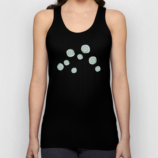 Abstract Flower Design Unisex Tank Top
