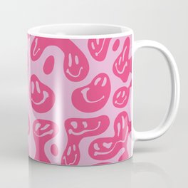 Hot Pink Dripping Smiley Coffee Mug