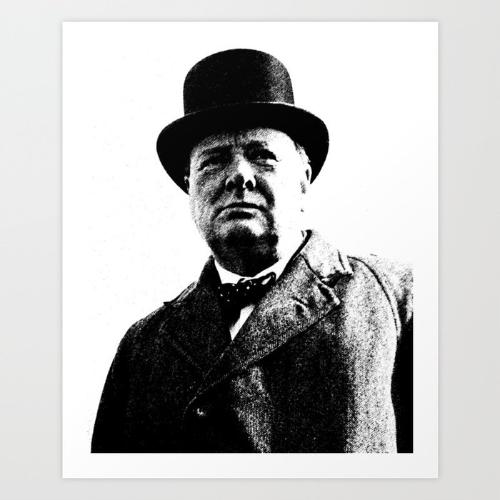Abstract Portrait Of Winston Churchill 1942 2 Art Print By