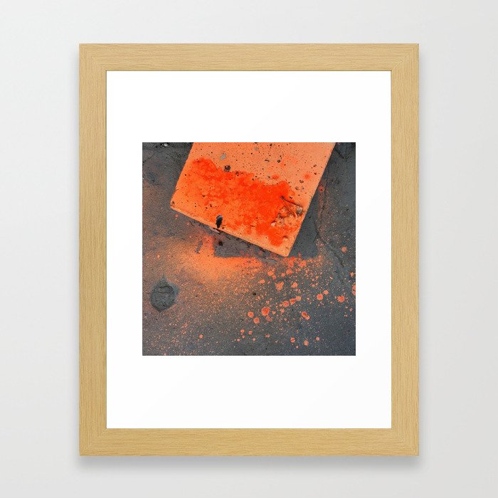 NVSV SPCS_orange concrete Framed Art Print