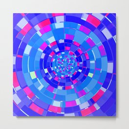 Vortex Metal Print | Graphicdesign, Circles, Blue, Bright, Digital, Board, Abstract, Dart, Colour, Pink 