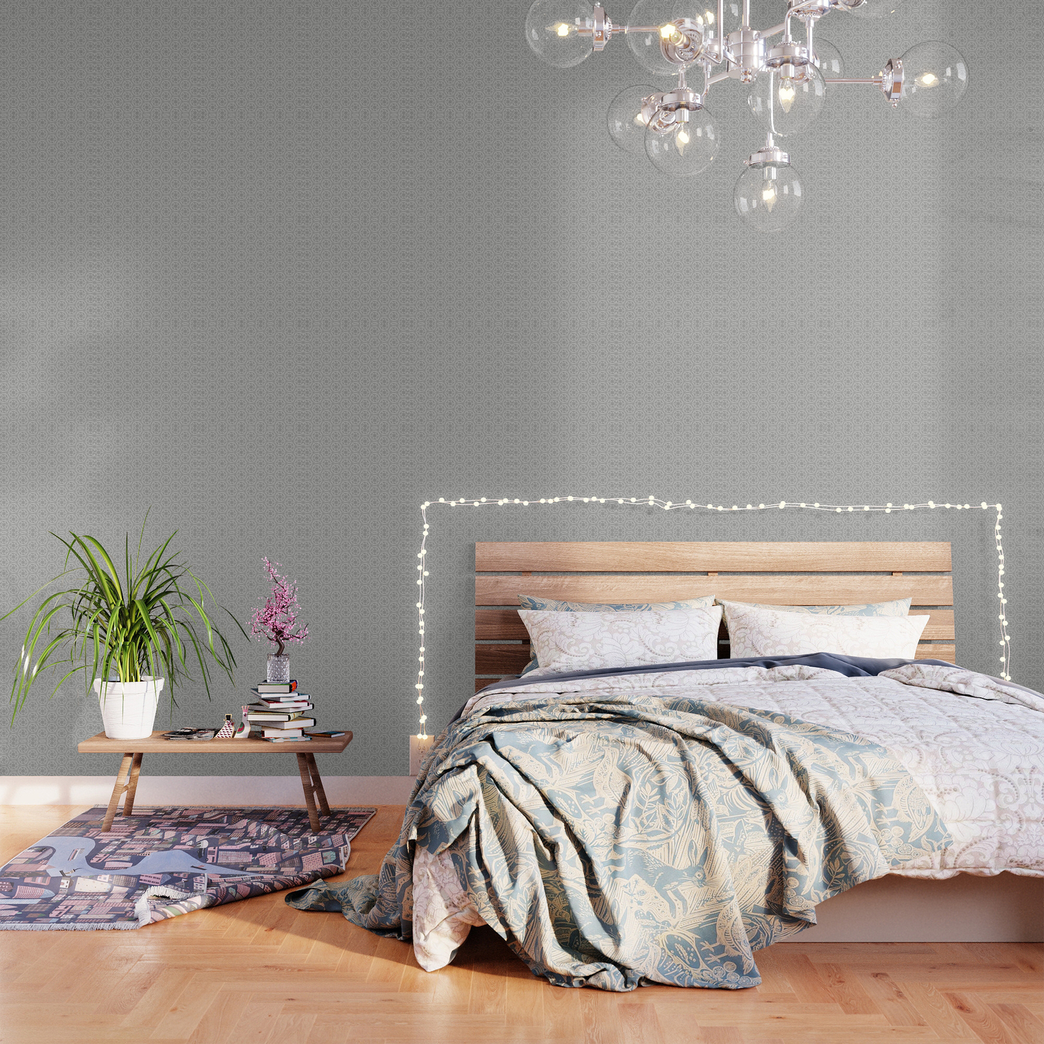 Going Round And Round Stone Grey Wallpaper By Jilla Society6