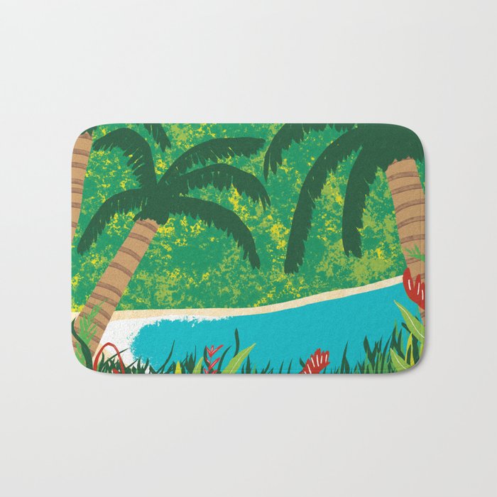 Tropical Island Getaway Bath Mat