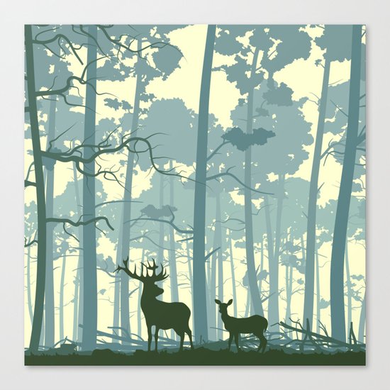 The Deers Canvas Print