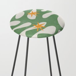 Fern Green Leaf: Matisse Series 01 | Mid-Century Edition Counter Stool