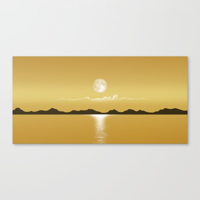 Perfect Gold Moon Canvas Print