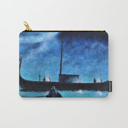 Viking Maidens reply Carry-All Pouch | Sweden, Iceland, Painting, Longboat, Norsemen, Rowboat, Viking, Finland, Sea, Acrylic 