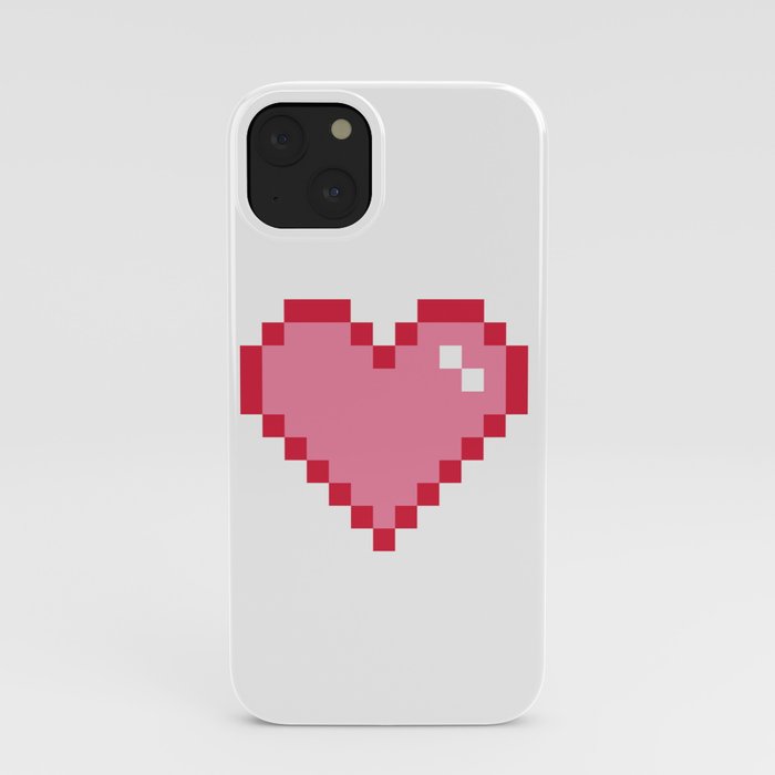 Pink Pixel Heart Love iPhone Case