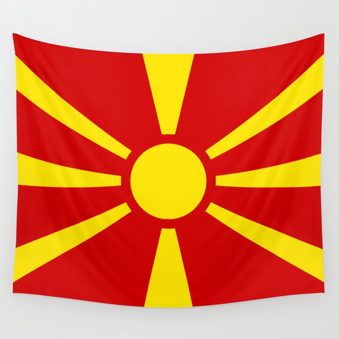 Macedonian flag of Macedonia  Wall Tapestry