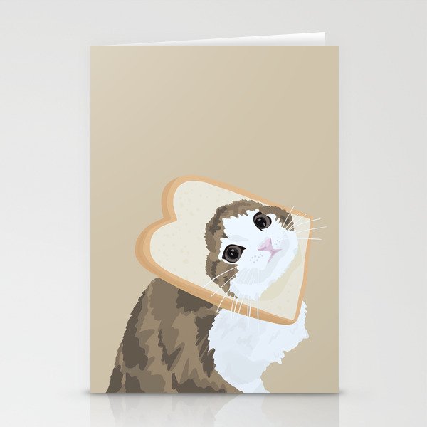 Breadface Cat Stationery Cards