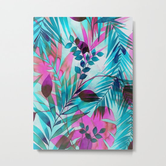 Colorful tropical leaves Metal Print