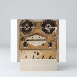 Vintage retro tape recorder  Mini Art Print