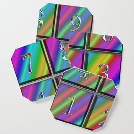 Sudoku! It is a colorful and beautiful. Coaster | Neon, Puzzle, Digital, Beautiful, Cool, Light, Graphite, Colorful, Acrylic, Game 