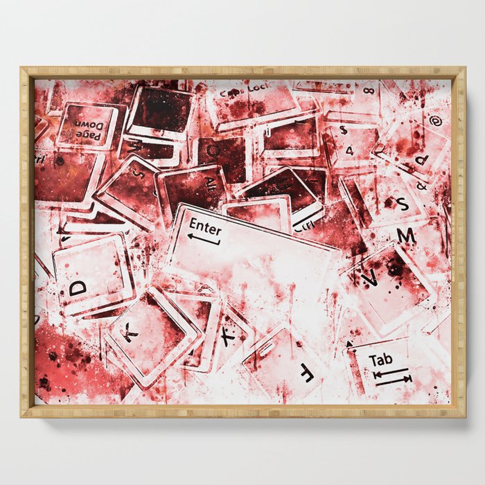 Keyboard Keys Letters Wsdri Serving Tray By Gxp Design Society6