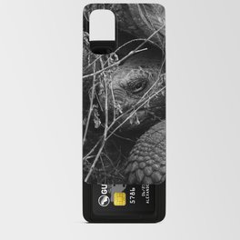 Peek a boo - Giant Galapagos Tortoise portrait Android Card Case