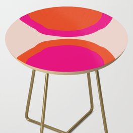 Curved Trajectories (Fuchsia Pink and Orange) Side Table