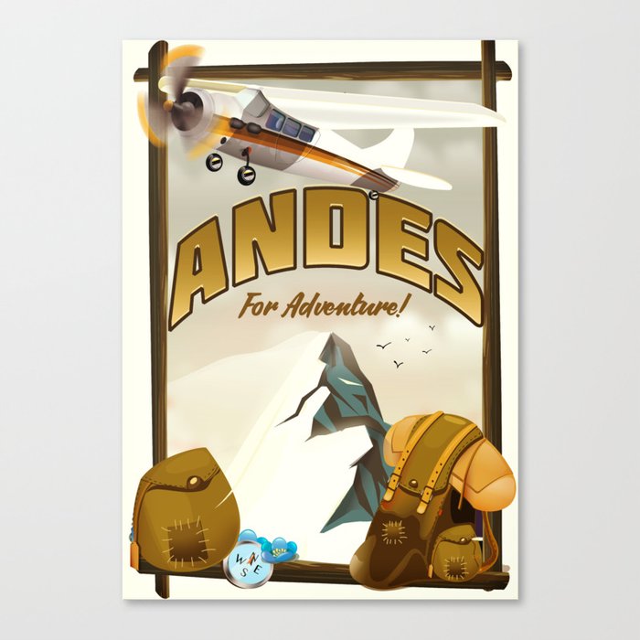 Andes "For Adventure!", Canvas Print