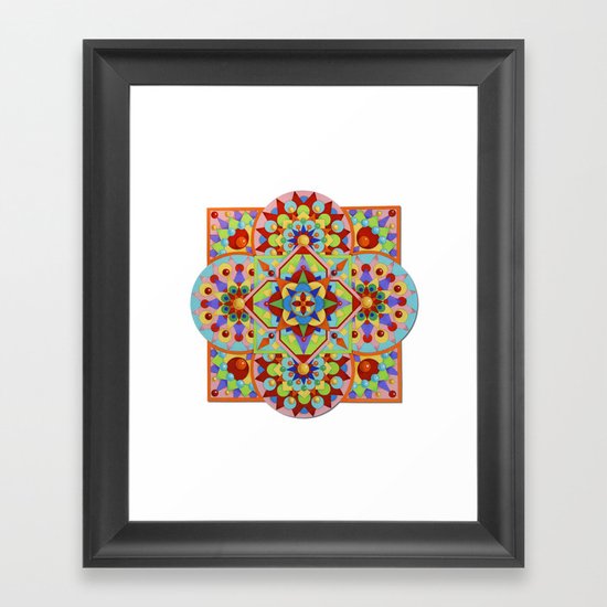 Chartres Mandala Framed Art Print