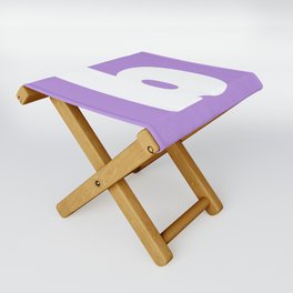 b (White & Lavender Letter) Folding Stool