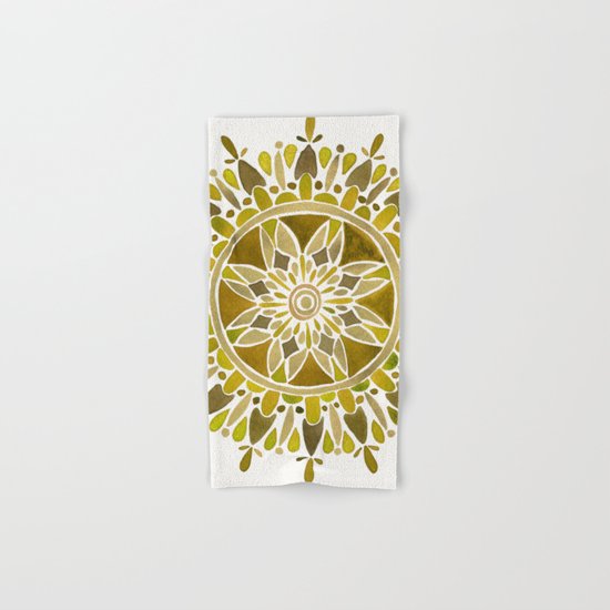 Gold Mandala Hand & Bath Towel
