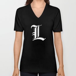 Letter L V Neck T Shirt