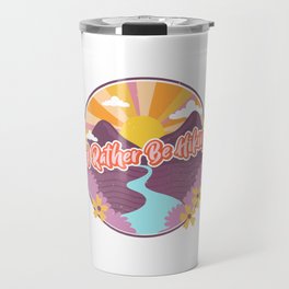 I'd Rather Be Hiking | Retro Travel Mug | Retro, Wander Not Lost, Rather Be Hiking, Hike, Outdoors, Love, Hiking Theme, Campfire, Graphicdesign, Wild 