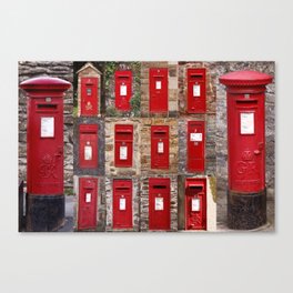 Postboxes of Old England Canvas Print